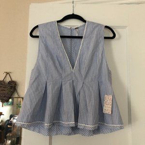 Free People Chambray Top
